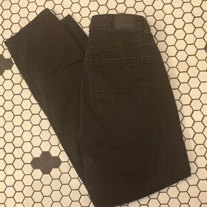 American Eagle distressed black jeans. Size 0 regular.